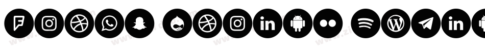 Icons Social Media 16字体转换